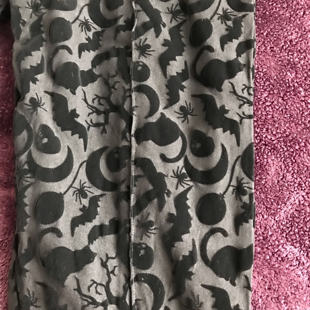 BNWT Med Collectif pants black on black burnt velvet goth Halloween corporate